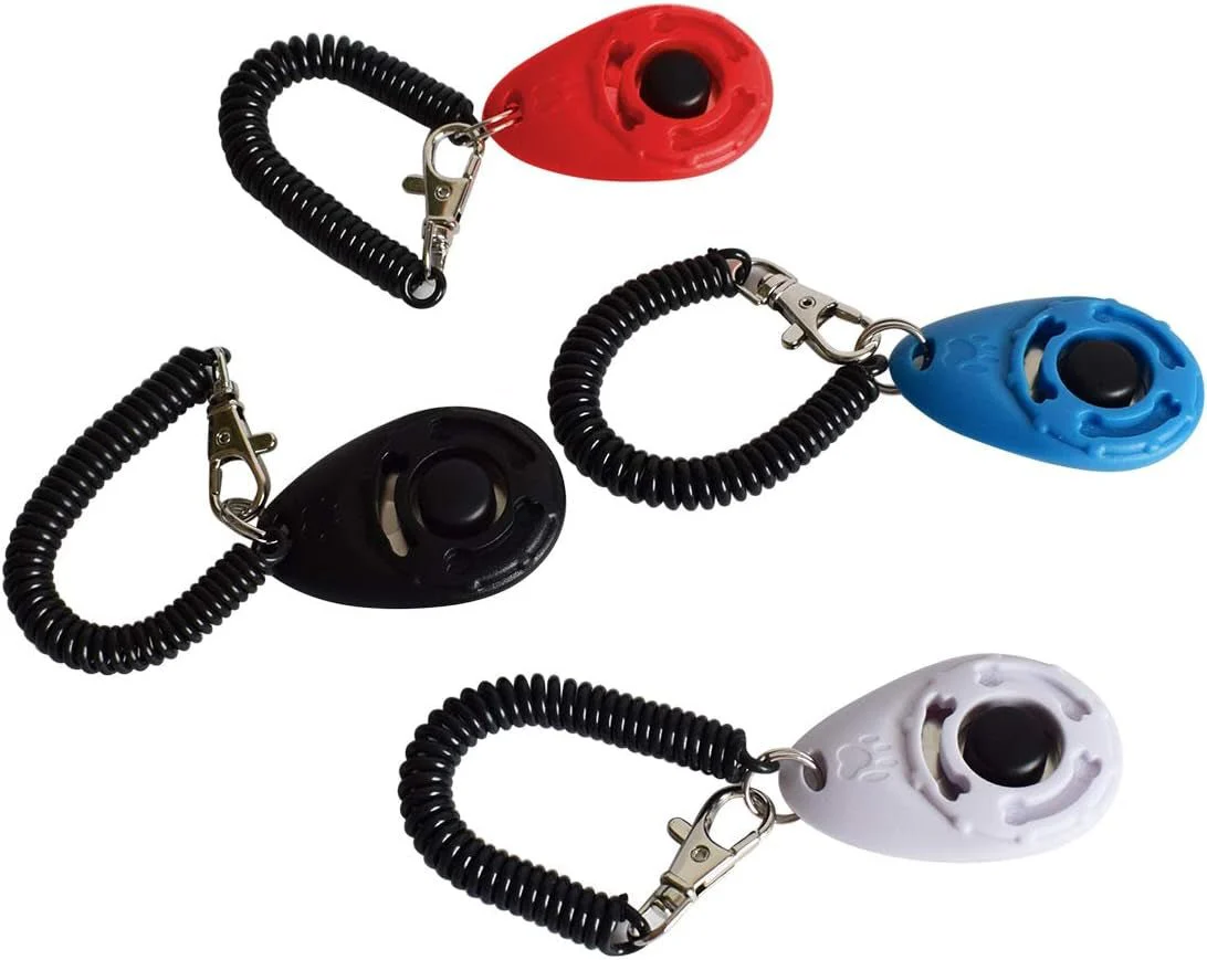 '- 4 Pack Dog Training Clicker with Wrist Strap, Pet Training Clicker Set - Image 2