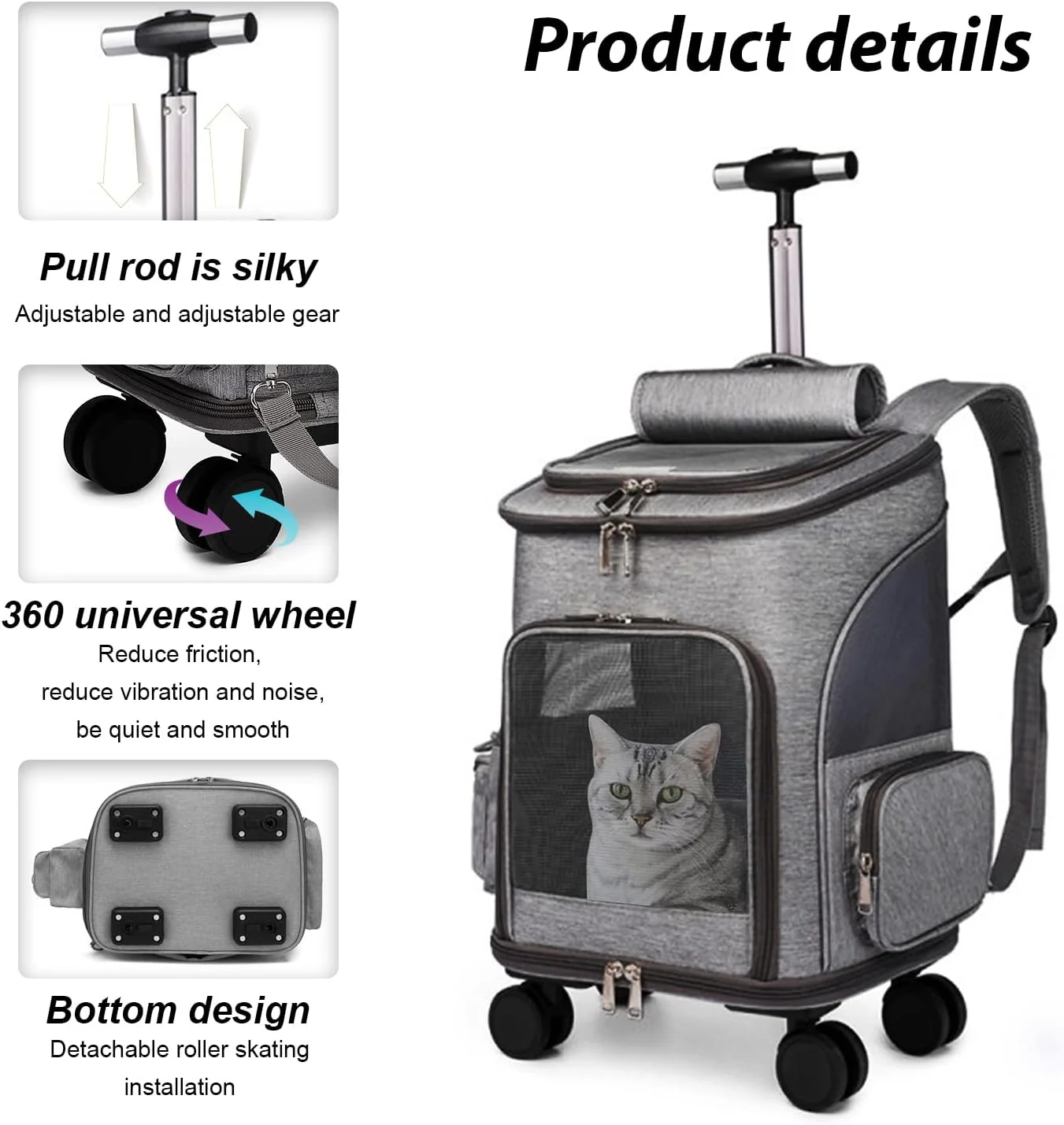 Airline Approved Pet Carrier Suitcase & Travel Backpack for Cat & Dog - Image 5