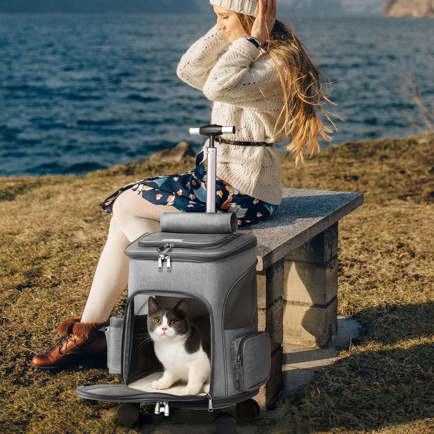 Airline Approved Pet Carrier Suitcase & Travel Backpack for Cat & Dog - Image 6