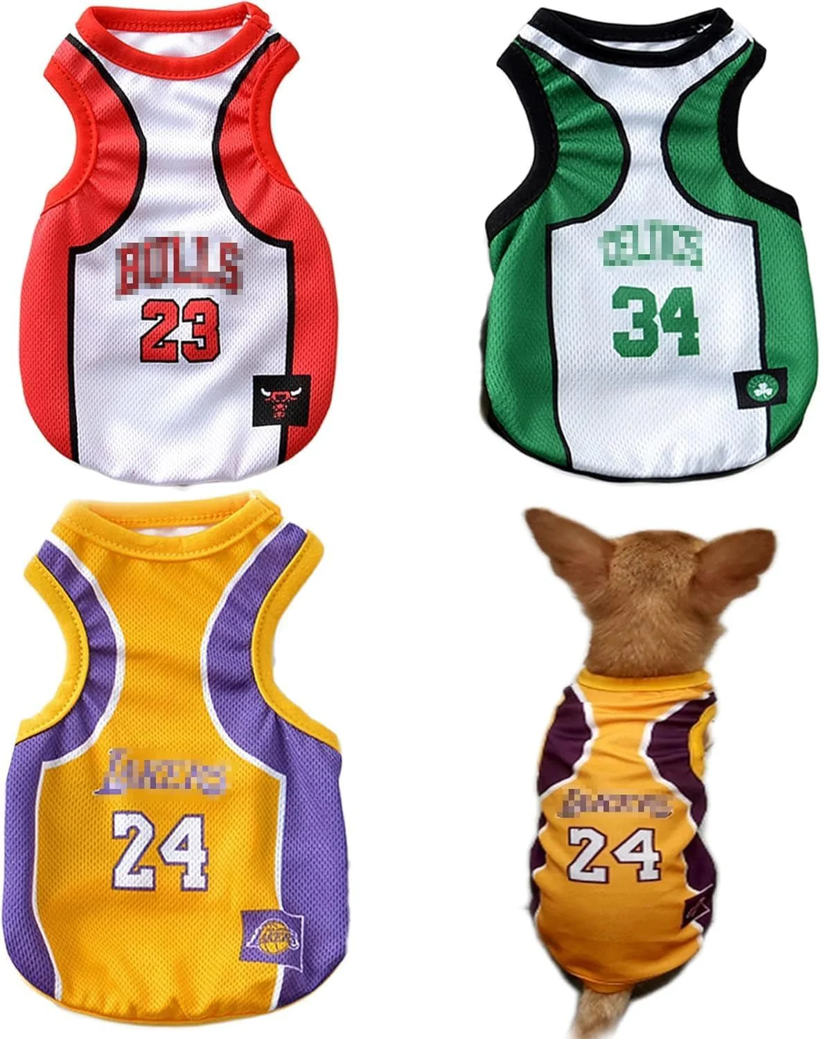 Basketball Dog Jersey & Puppy Outfit for Small & Medium Dogs