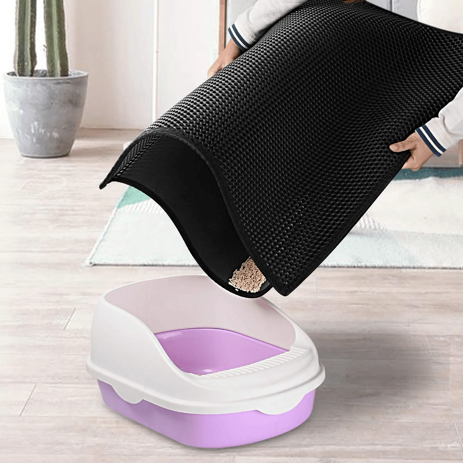 Best Absorbent & Easy-Clean Cat Litter Box Mat - Image 3