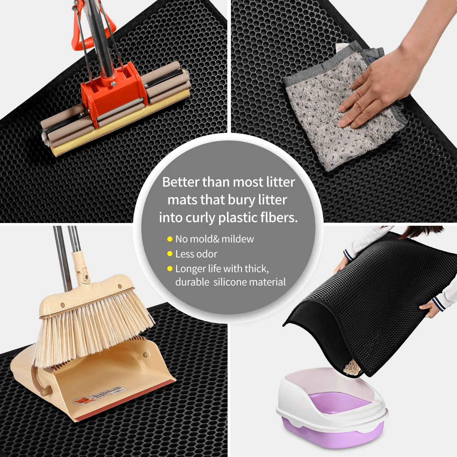 Best Absorbent & Easy-Clean Cat Litter Box Mat - Image 4