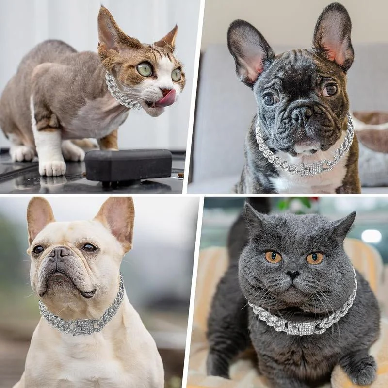 Best Adjustable Diamond & Rhinestone Pet Collar for Dogs & Cats - Image 8