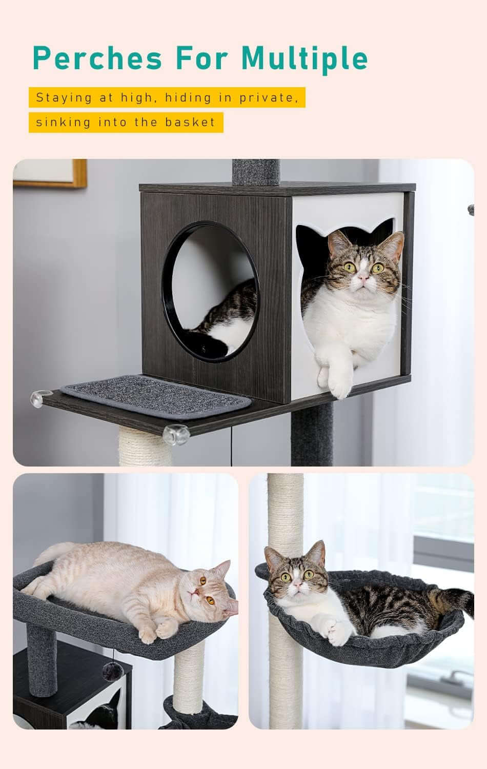 Best Affordable Multi-Cat Tree & Climbing Tower with Scratching Posts - Image 4
