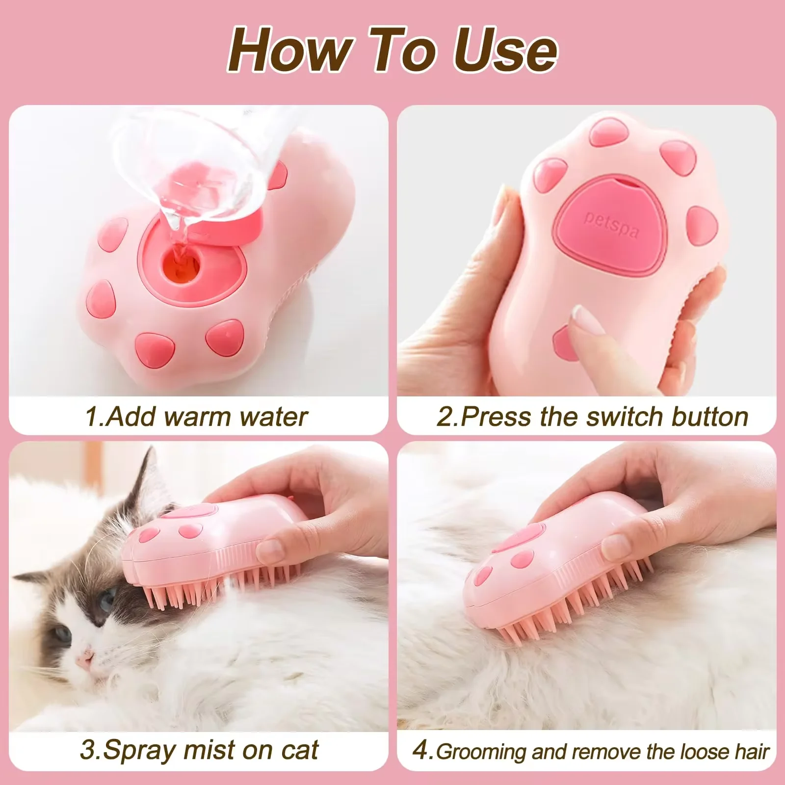 LoyalPaws Electric Steam Grooming Brush – Skip the Groomer & Save - Image 5
