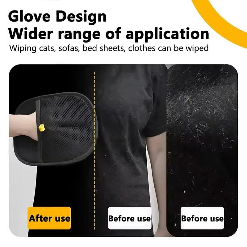 Gentle Pet Hair Remover Grooming Glove for Dogs & Cats - Image 4