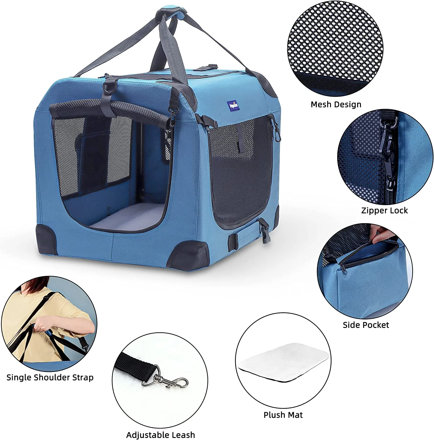 Portable Collapsible Dog Crate & Travel-Friendly Pet Carrier - Image 3