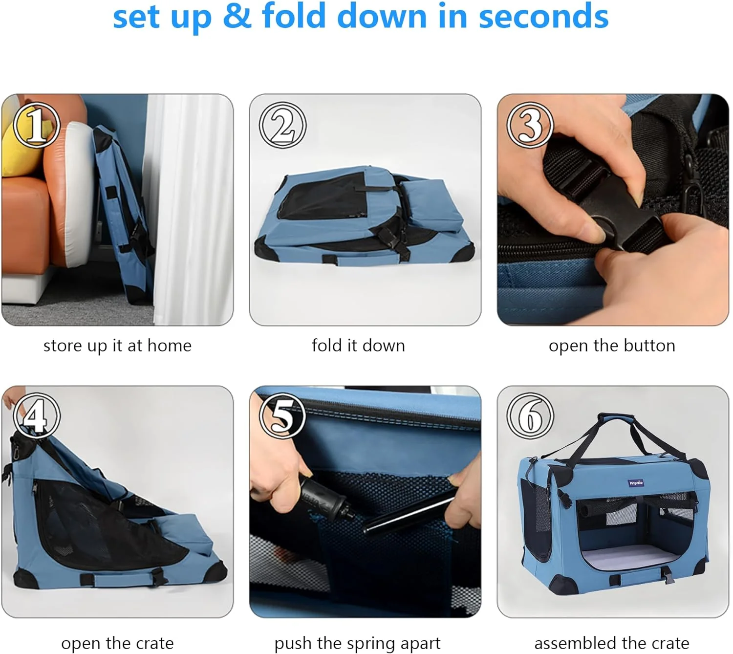 Portable Collapsible Dog Crate & Travel-Friendly Pet Carrier - Image 5