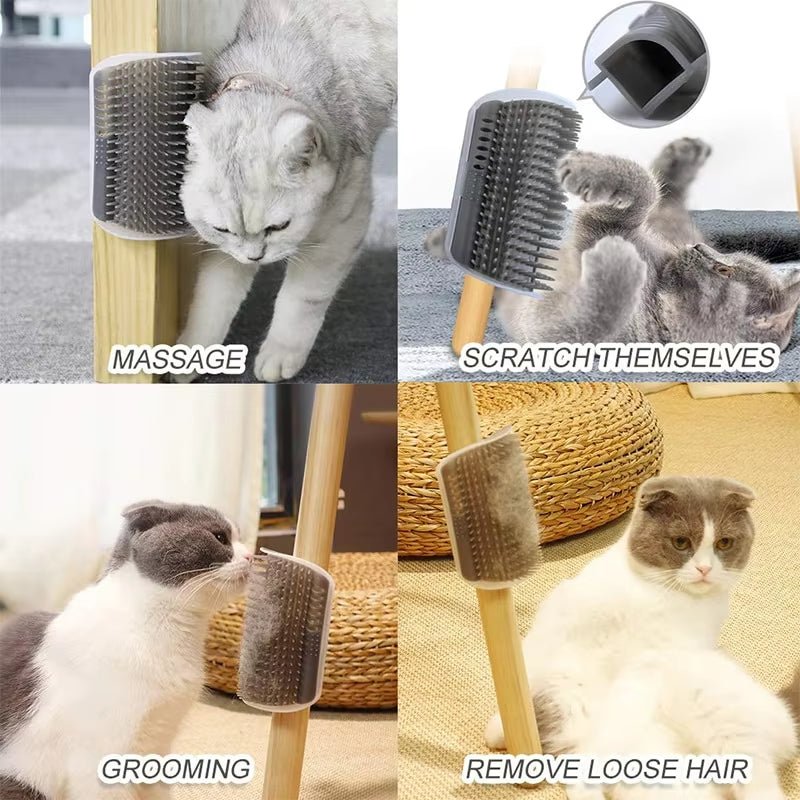 Self-Grooming Cat Corner Brush & Massage Station - Image 3