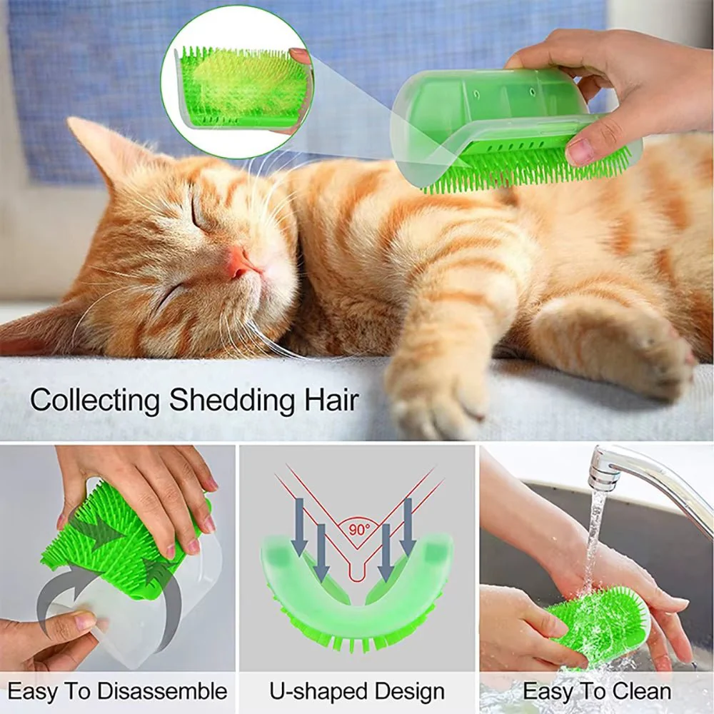 Self-Grooming Cat Corner Brush & Massage Station - Image 5
